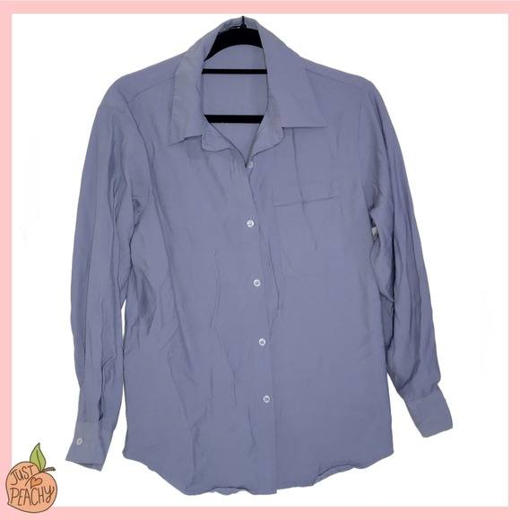 Dazy Button Down Women's Shirt M Blue - Picture 1 of 4